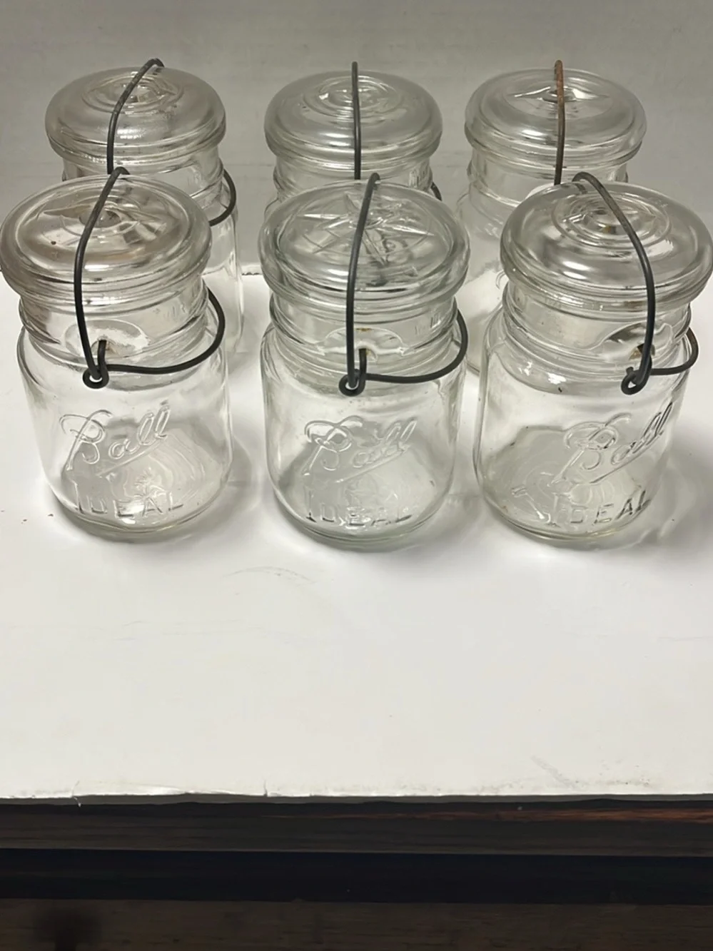 Ball Clear Glass Lantern Jars with Wire Handles - Set of 6
